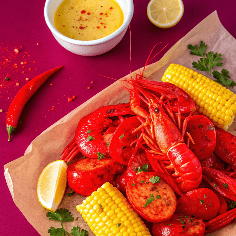 Cajun Seafood Boil with Garlic Butter Sauce