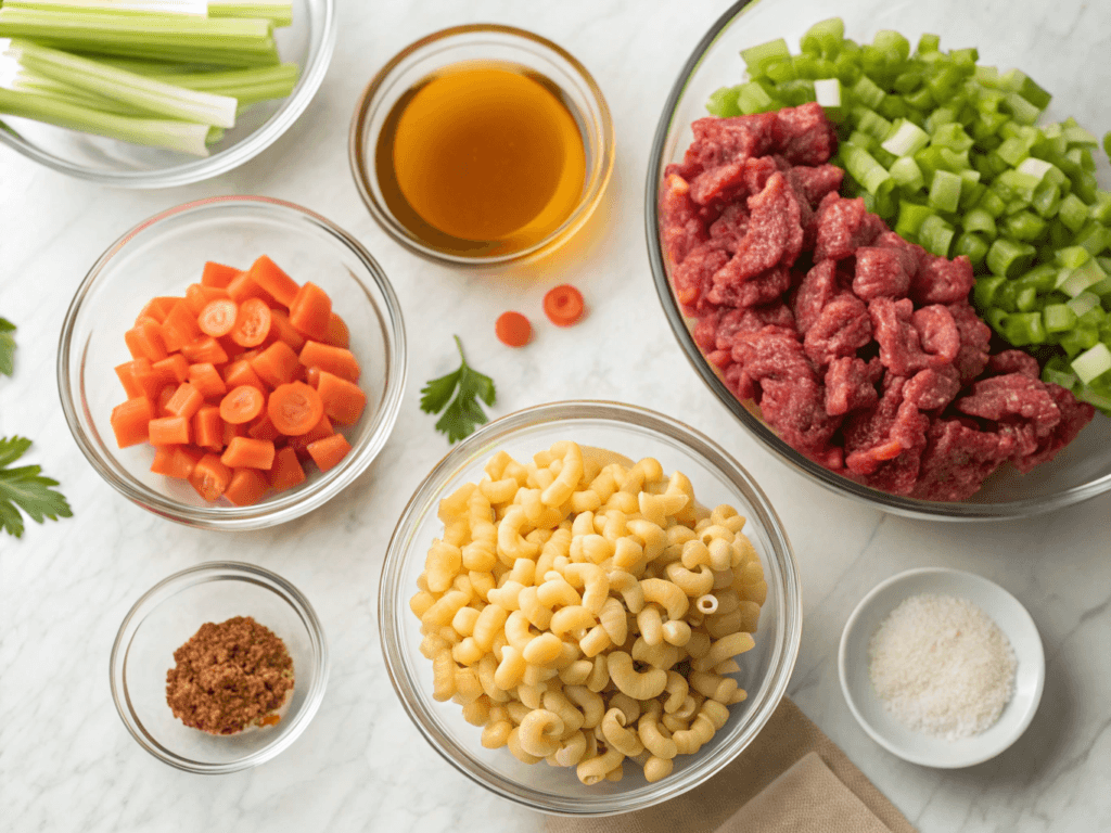 Beef and Macaroni Soup
