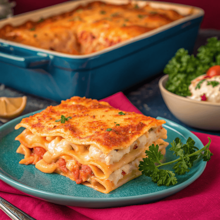Creamy Seafood Lasagna with Shrimp & Crab