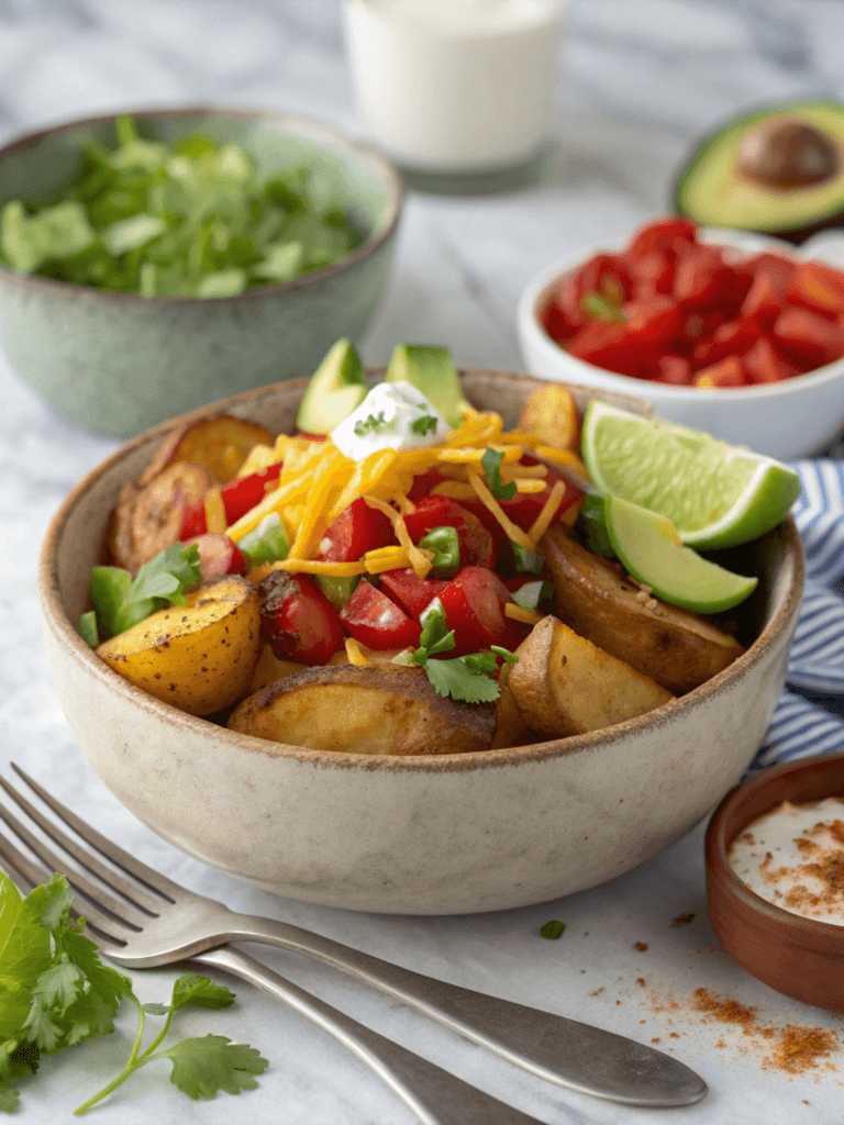 Loaded Potato Taco Bowl: Healthy Meal Prep for Quick Protein Lunches
