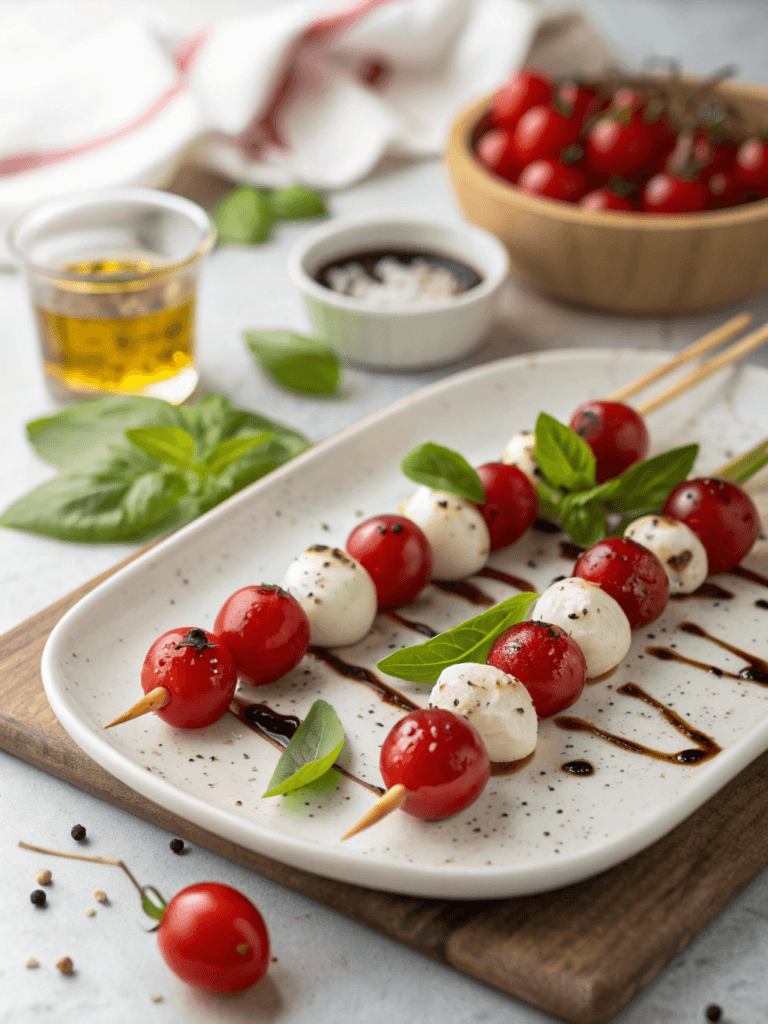 Caprese Skewers: Easy & Quick Party Appetizer