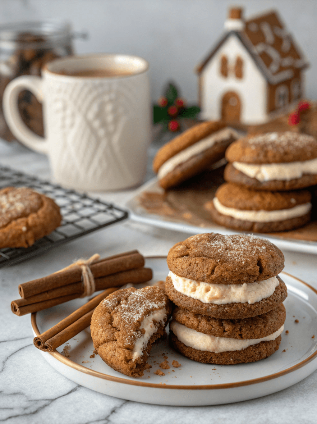 Gingerbread Cheesecake Cookies