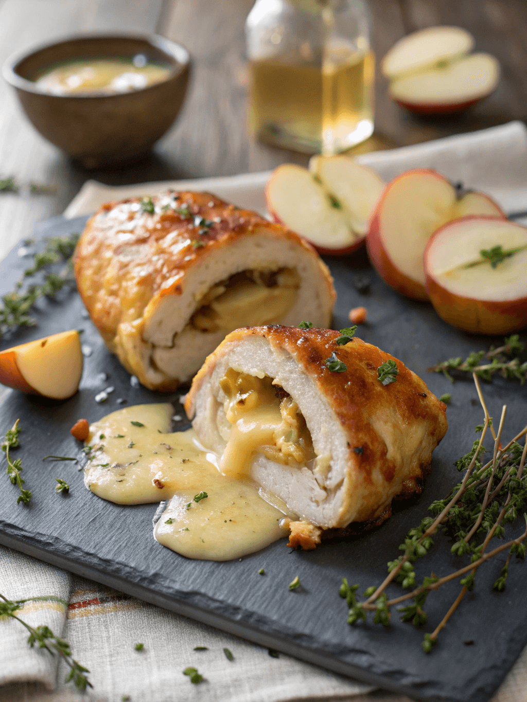 Maple Glazed Apple Brie Chicken