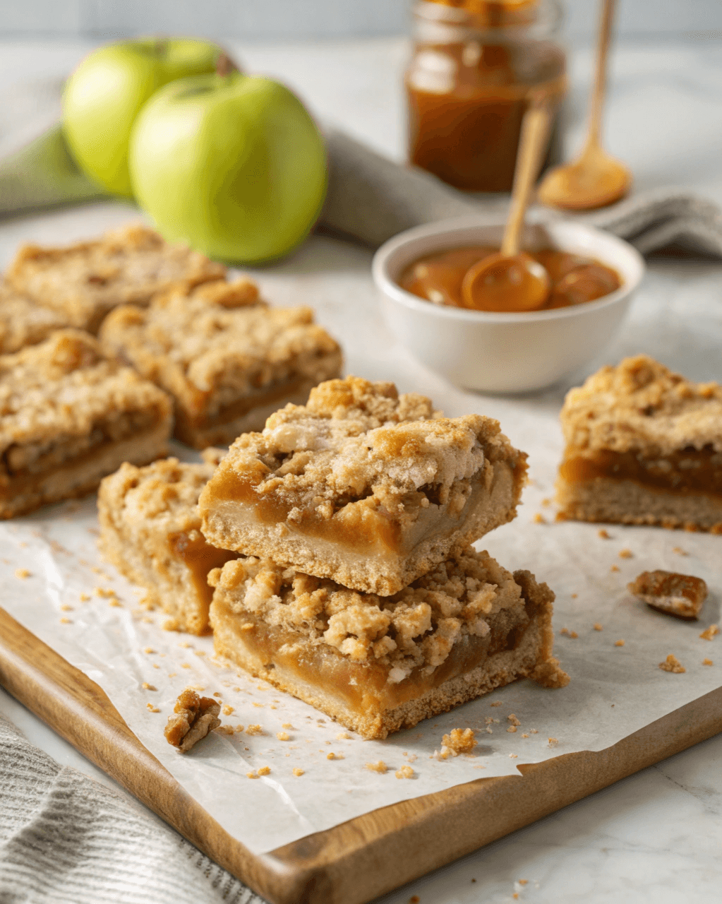 Salted Caramel Apple Bars