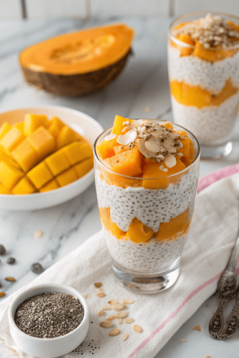 Mango Chia Pudding Tropical No-Cook Breakfast or Dessert