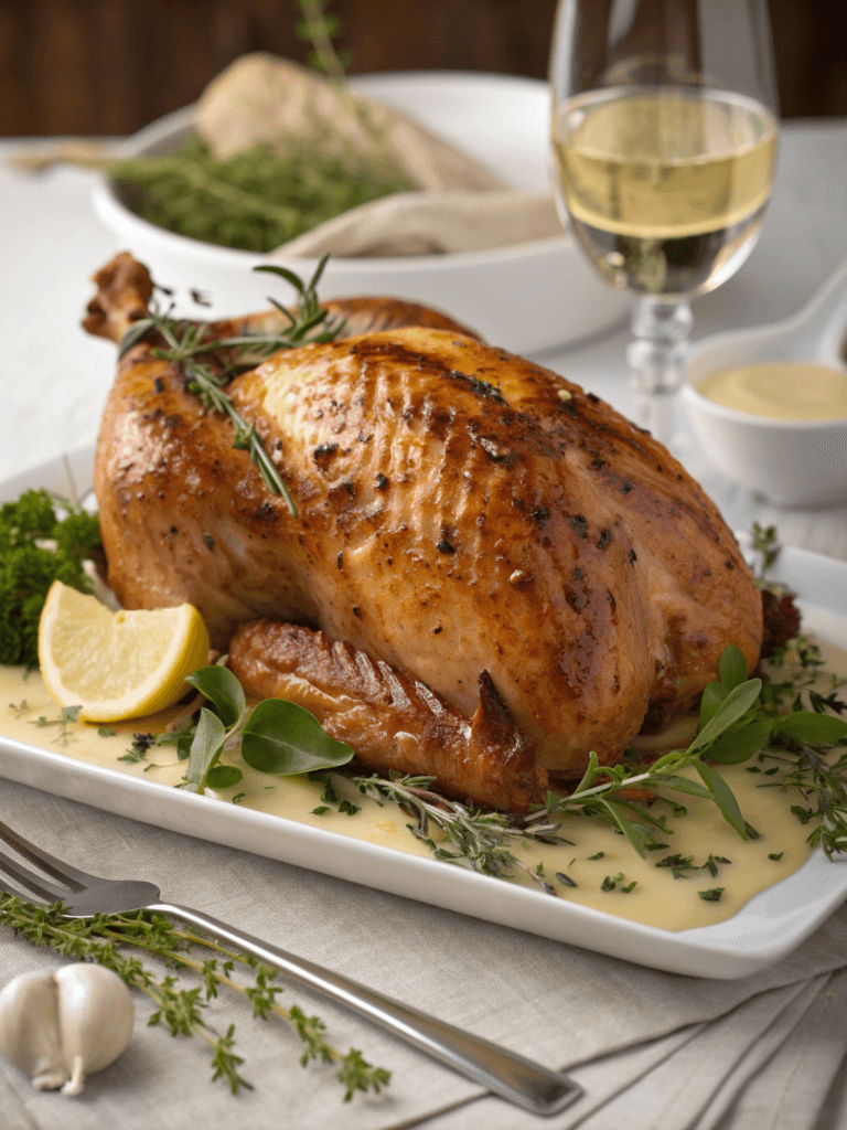 Herb and Butter Roasted Turkey – Festive, Flavorful Main