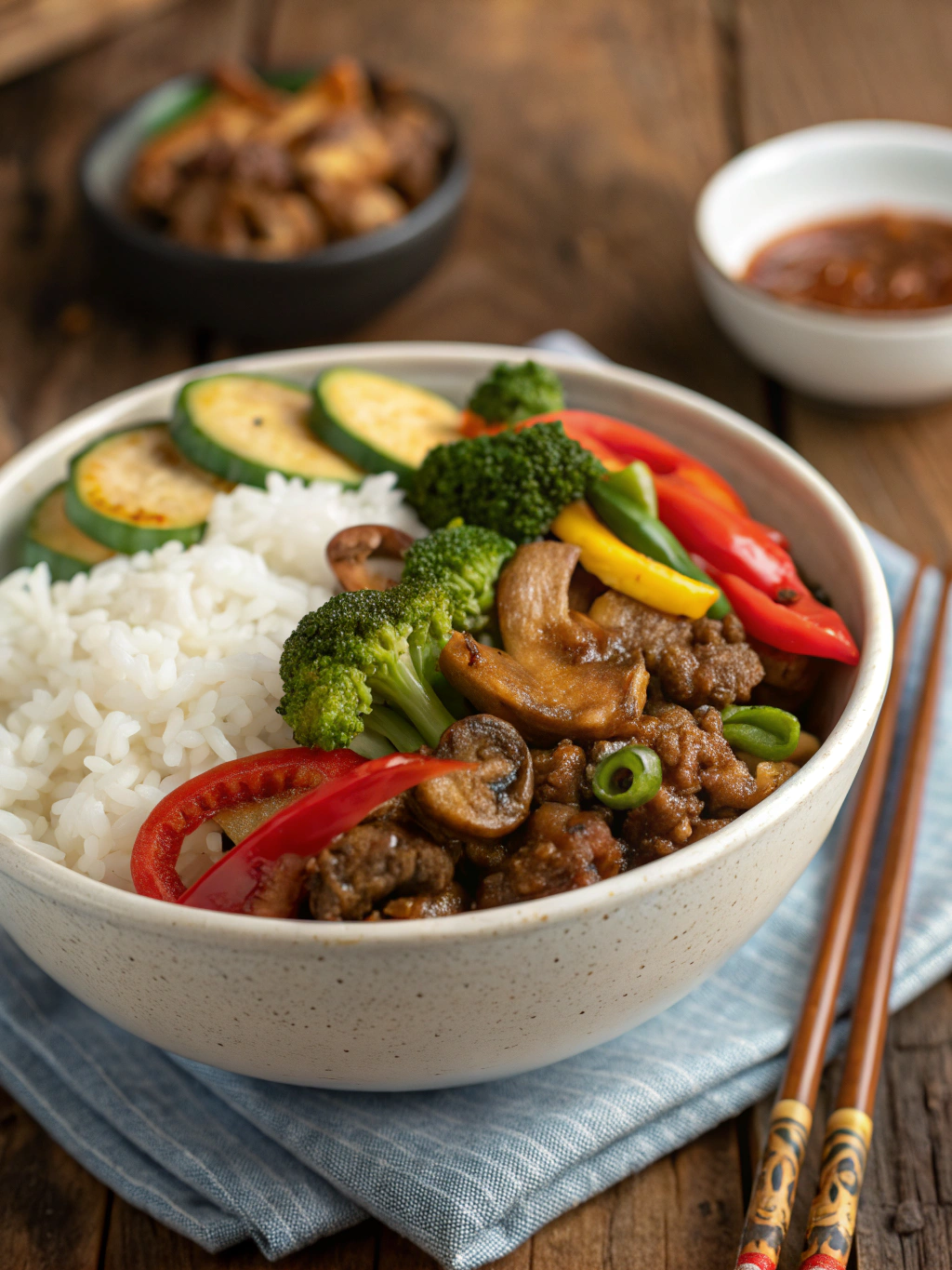 Ground Beef Stir-Fry Bowl