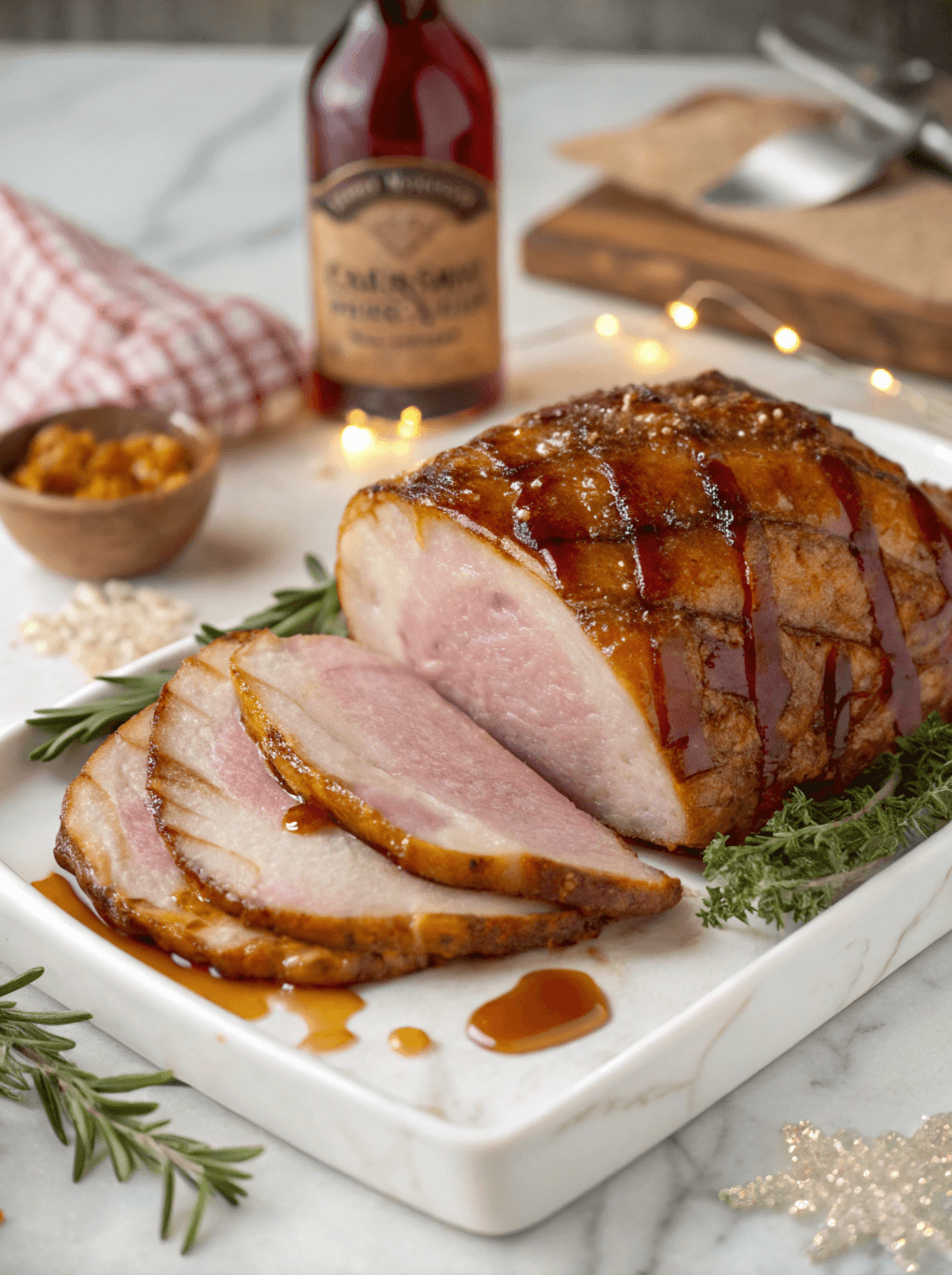 Bourbon Glazed Ham
