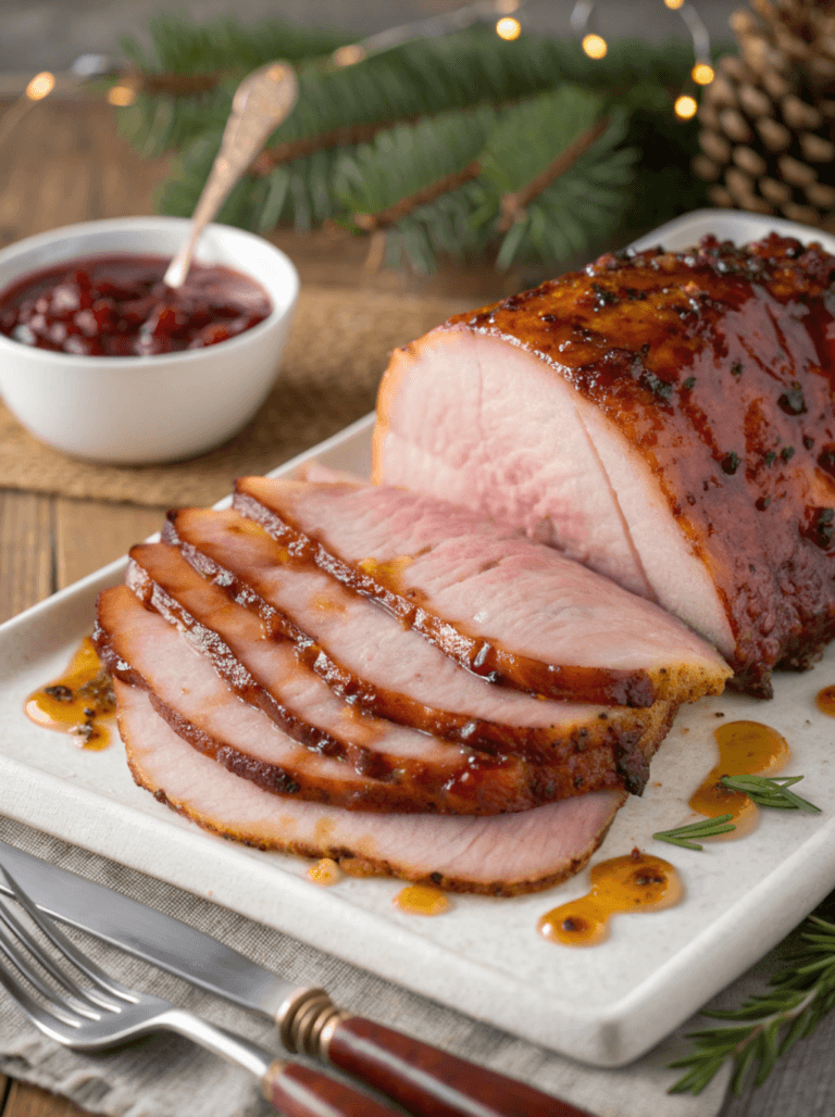 Brown Sugar Mustard Glazed Ham – Sweet & Tangy Holiday Favorite