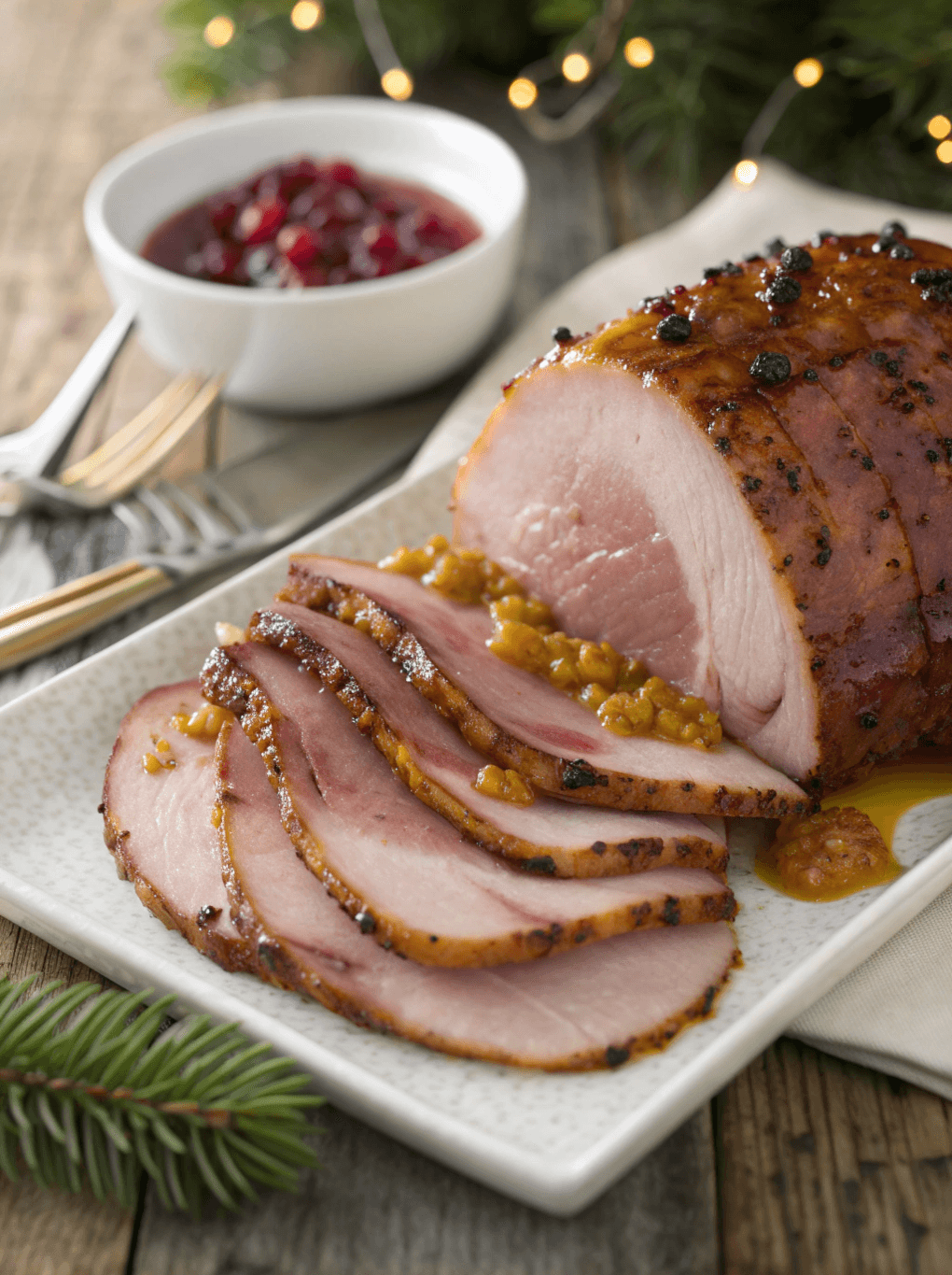 Brown Sugar Mustard Glazed Ham