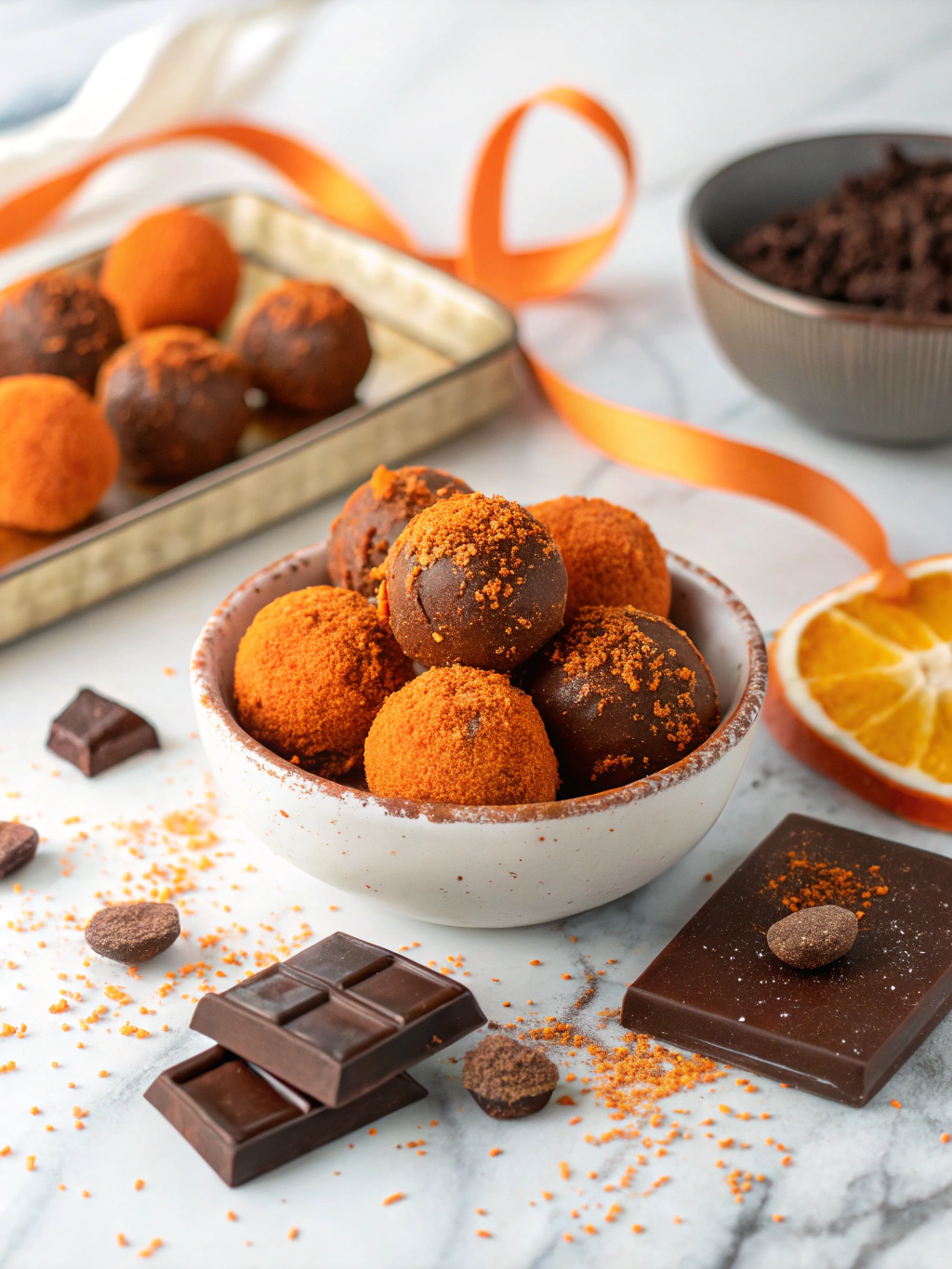 Orange Chocolate Christmas Truffles