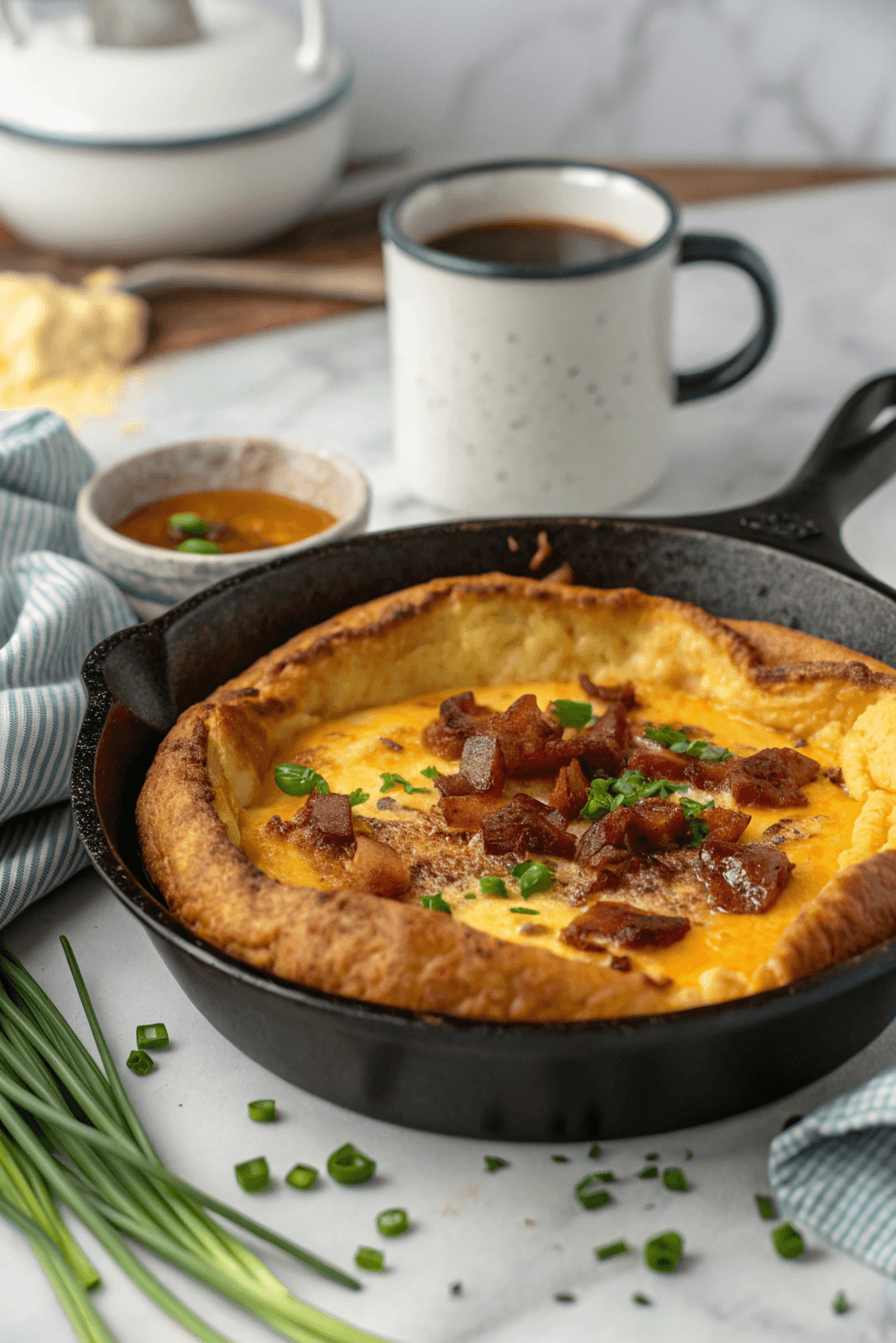 Cheddar Bacon Dutch Baby