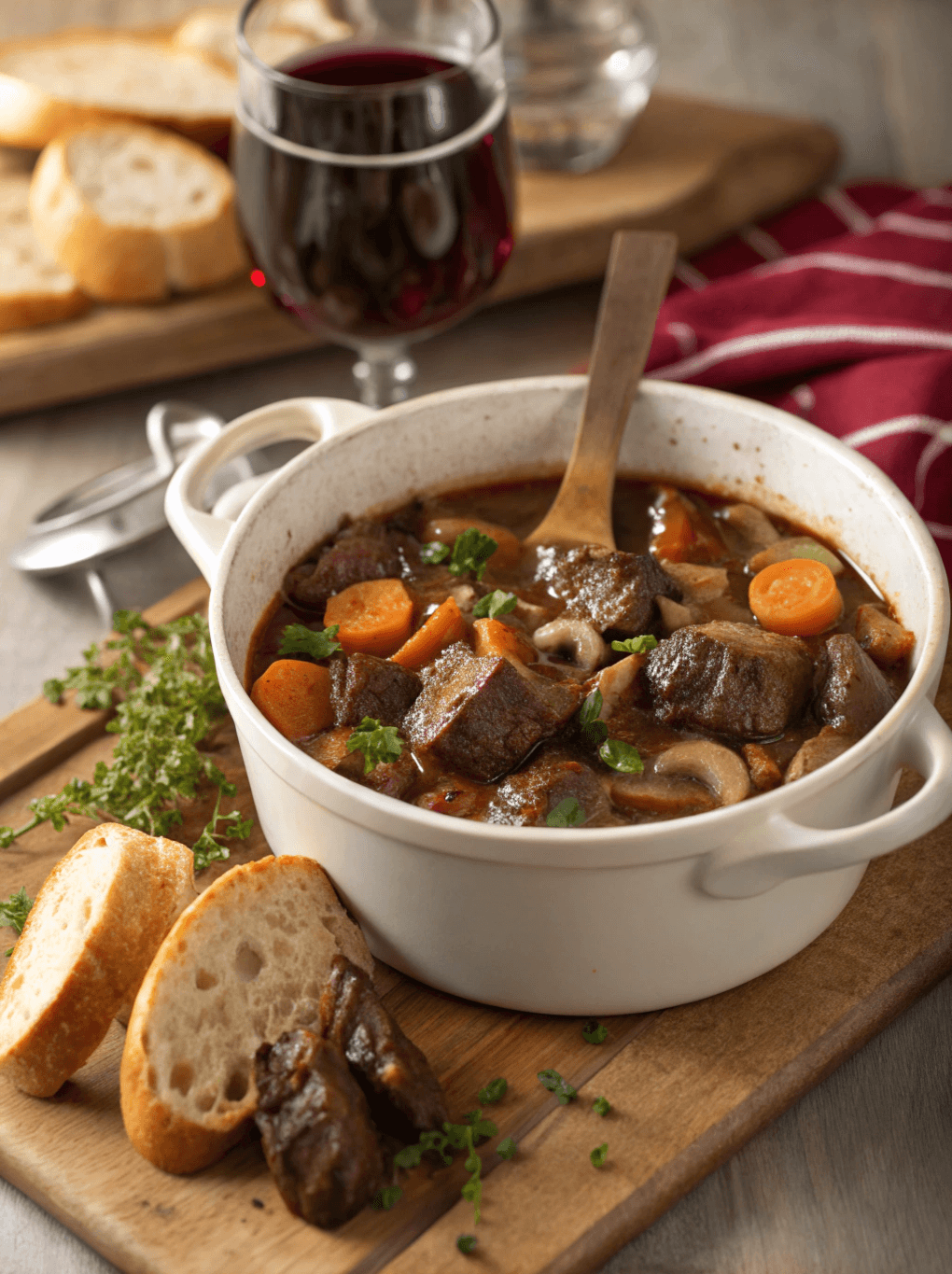 One Pot Beef Bourguignon