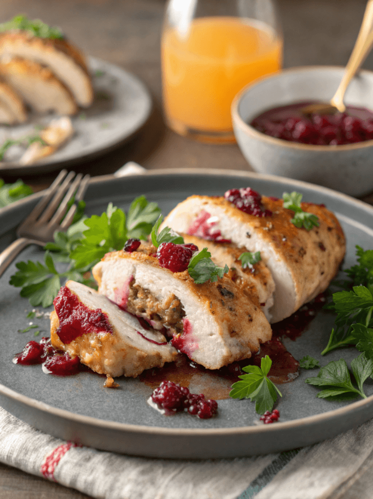 Cranberry Brie Stuffed Chicken: Easy Holiday Dinner Recipe To Make